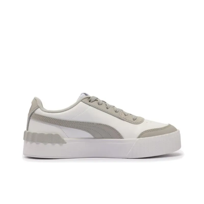 PUMA Carina Lift Anti Slip Wear Resistant Low Top Skateboard Shoes Women's White Gray-1