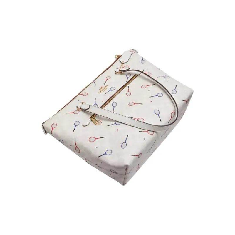 COACH Gallery Leather Portable Crossbody Bag, Shoulder Bag Women's White-5