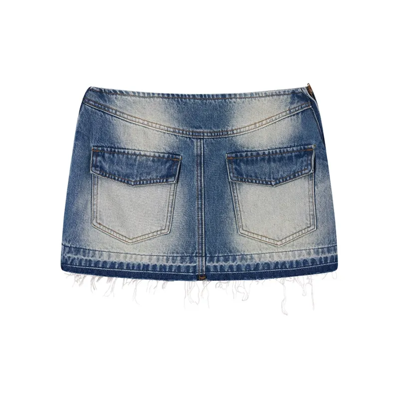 Ouyang Denim Short Skirts Women's Sea Salt Blue-1