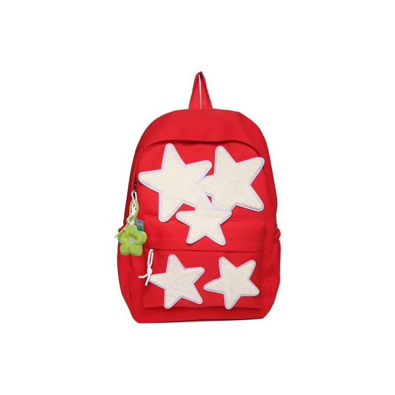 BAODIDAISHU Nylon Backpack Regular Unisex Black/Red/Sky Blue-2