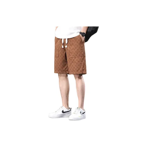 Tonlion Casual Shorts Men Brown