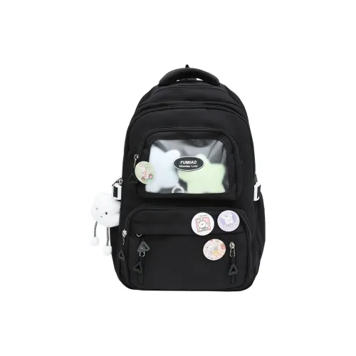 Travel Nylon And PVC Backpack Regular Women's Black/White/Blue/Pink/Yellow