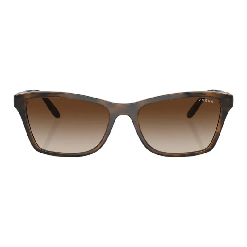 VOGUE Havana, Nylon Rectangular Sunglasses Women's Brown-1