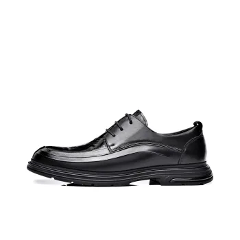 XIAOTOULANG Men's Casual Shoes Men Low Top Black/Brown