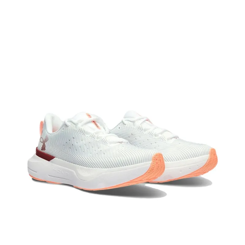 Under Armour Infinite Pro Slip Resistant Breathable Low Top Running Shoes Men's White Orange-2