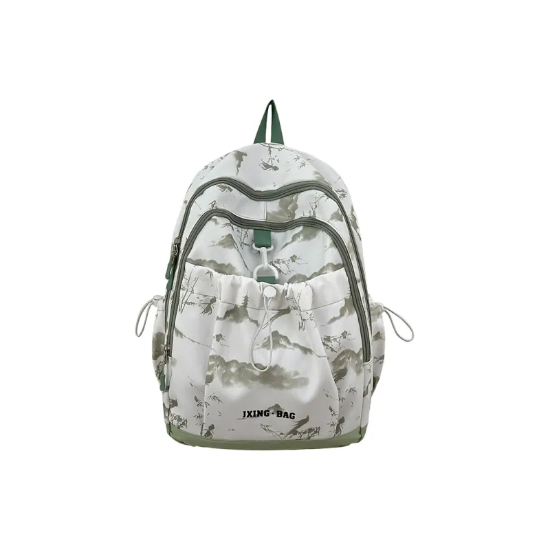 Kaka Tree Nylon Laptop Backpacks Regular Unisex Pink/Red/Black/Green-6