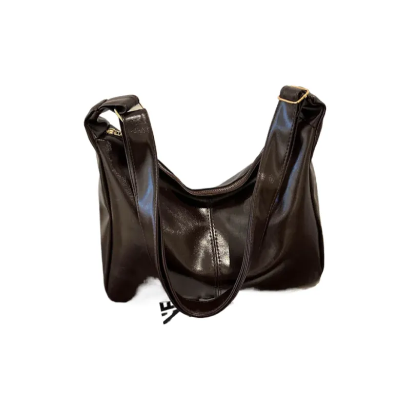 Ji Reminiscence Nylon Shoulder Bag Women's Black/Coffee/Dark Brown/Light Brown-3