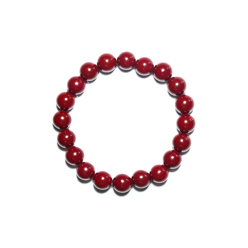 Red All Year Round Reconstructed Cinnabar Bracelets Unisex-0