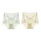 B Set-Lightweight Sheer Lace-Green+Light Skin