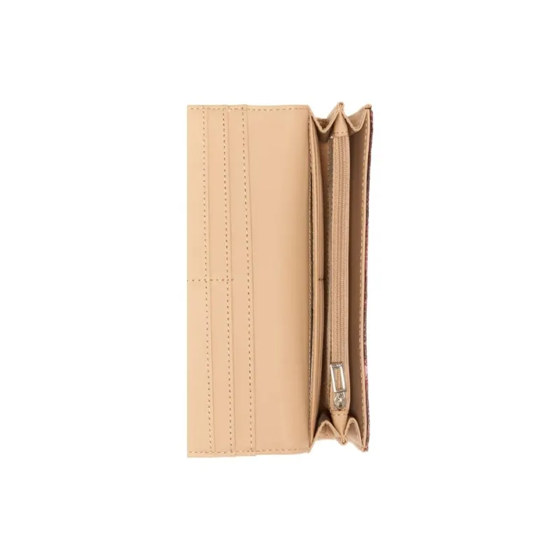 GUESS Coated Canvas Wallet Women's Beige-2