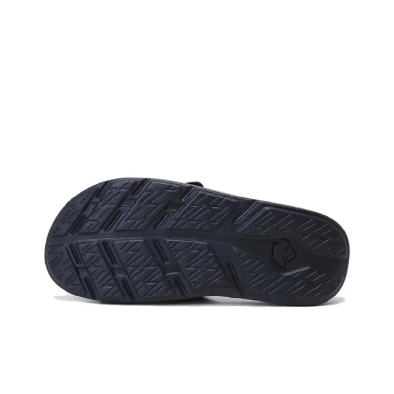 DESCENTE Slip Resistant Abrasion Resistant Slide Slippers Men's Black-4