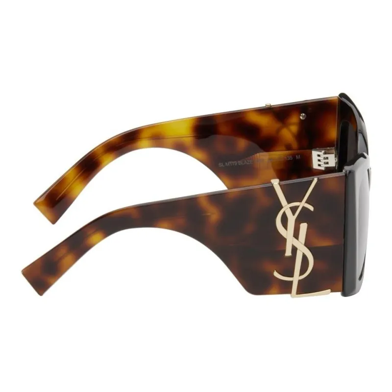 SAINT LAURENT Acetate Butterfly Sunglasses Unisex Black-2