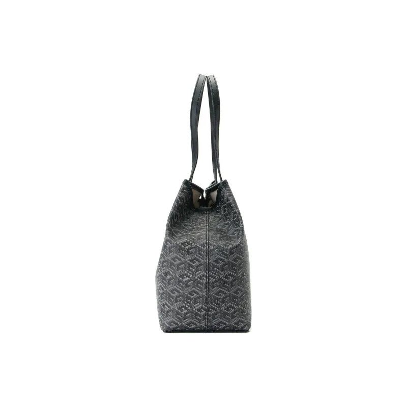 GUESS Polyurethane Tote Bag Shopping Bag Shoulder Bags Women's Charcoal Gray-2