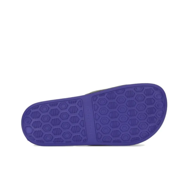 KOLON SPORT Slip Resistant Abrasion Resistant Slide Slippers Women's Black Purple-4