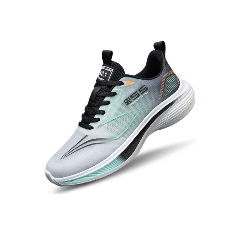 Meiretu Shock Absorbers Slip Resistant Breathable Low Top Running Shoes Men's-28