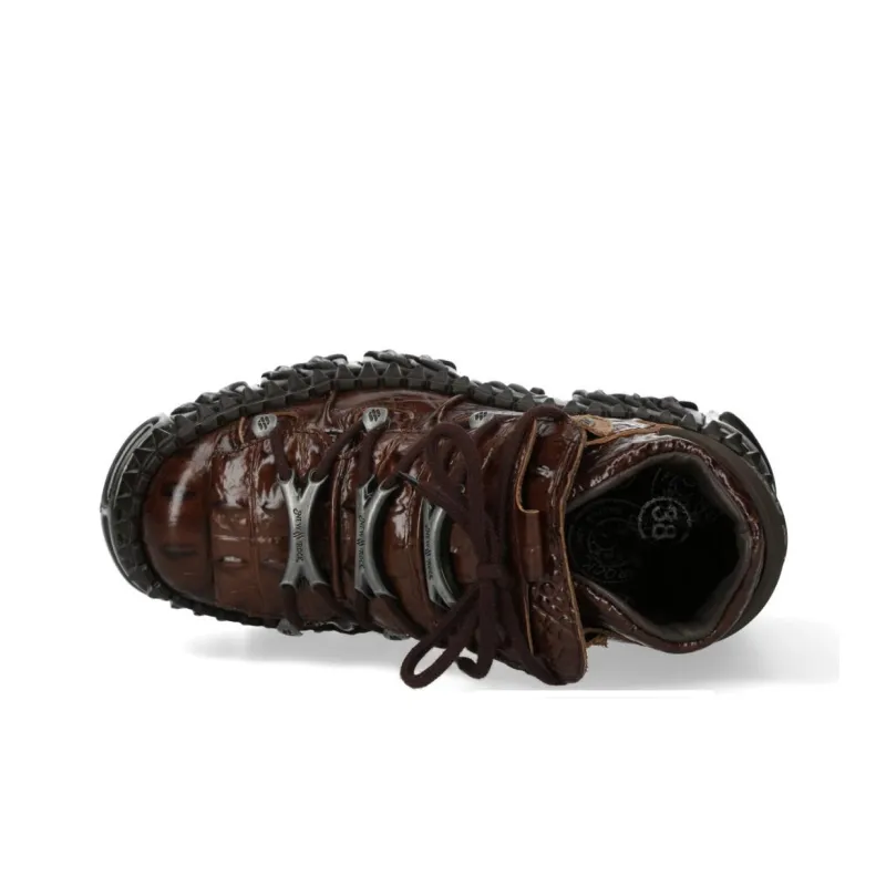 NEW ROCK High-Top Casual Shoes Unisex Brown-6