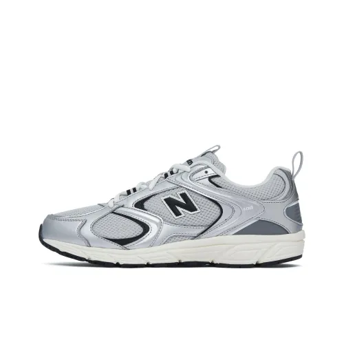 New Balance 408 Running Shoes Unisex Low-Top Gray White Silver