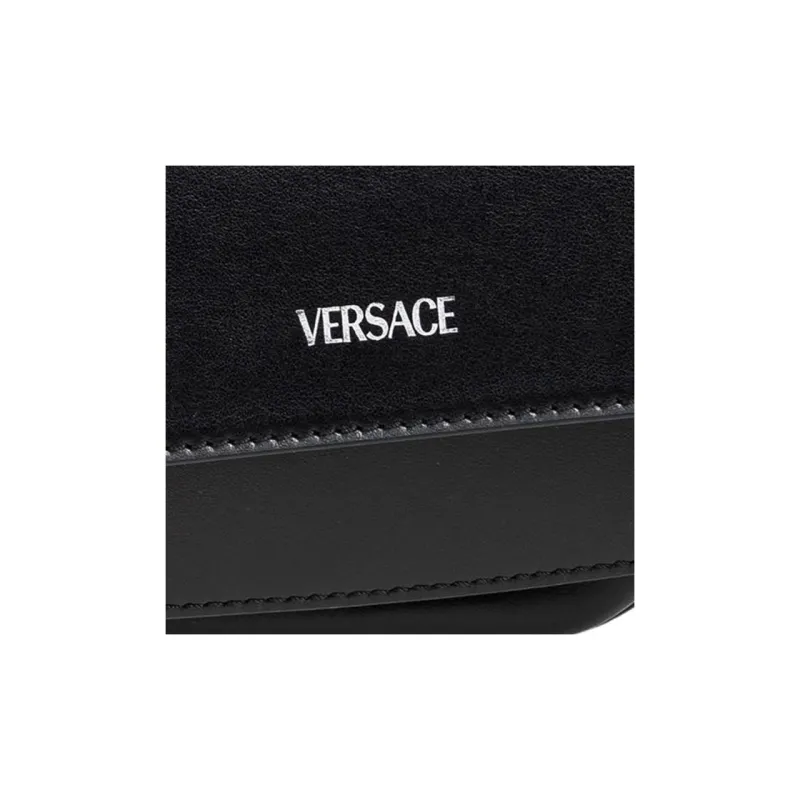 VERSACE Cow Leather Fanny Pack Regular Men's Black-3