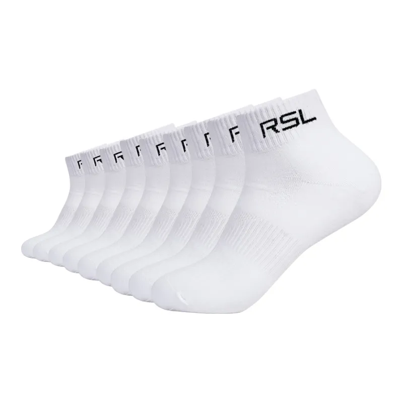 RSL Mid Calf Socks Unisex White/Black-24
