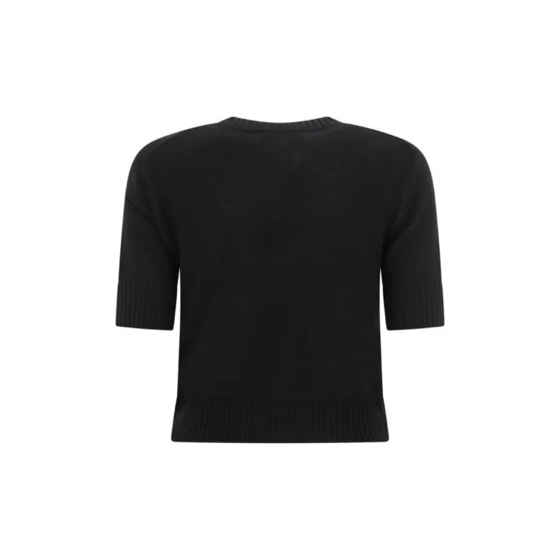 JIL SANDER + Short Sleeved Cropped Jumper-1