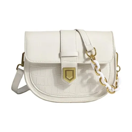 TTaG．baG PU Shoulder Bag Crossbody Bag Women's Ecru/Black/Apricot