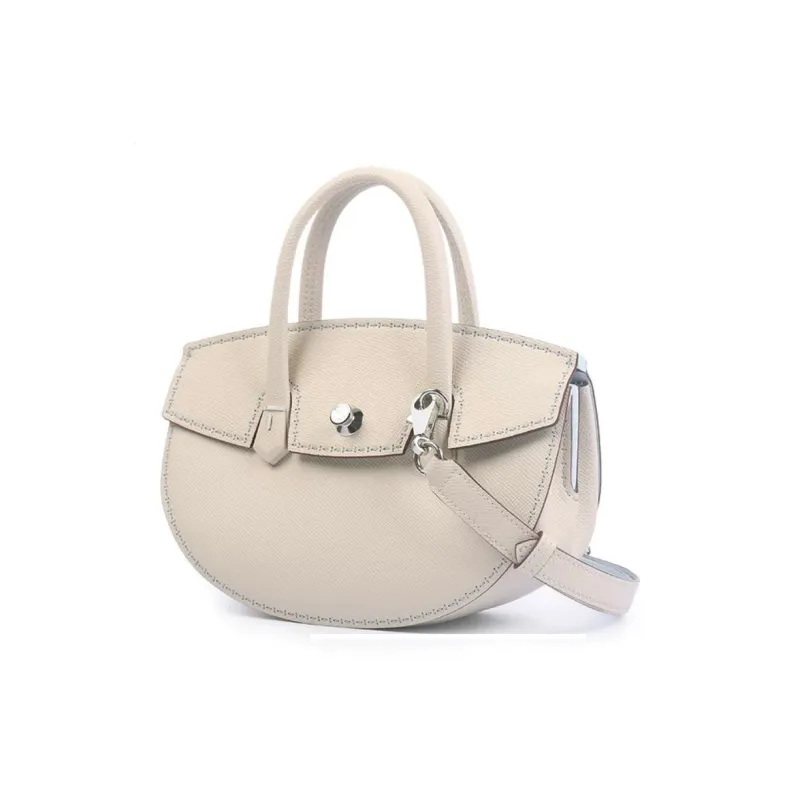 EHM Zhi Li Series Cow Leather Crossbody Bag, Handbag Regular Women's Ecru-1