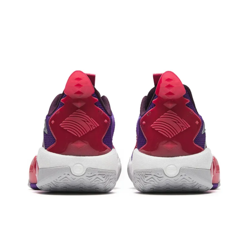 Anta Frenzy 5team V2 Cushioning Wear Resistant Low Top Basketball Shoes Men's Fuchsia-4