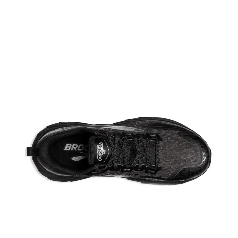 Brooks Slip-Resistant Breathable Low-Top Trail Running Running Shoes Men's Black-3