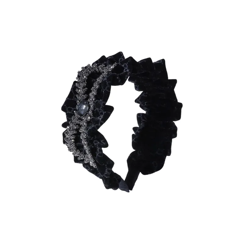 Like A Dream Baby's Breath Pleated High Crown Hair Accessory Headband Bowknot Wide Band Hairpin Women's-2