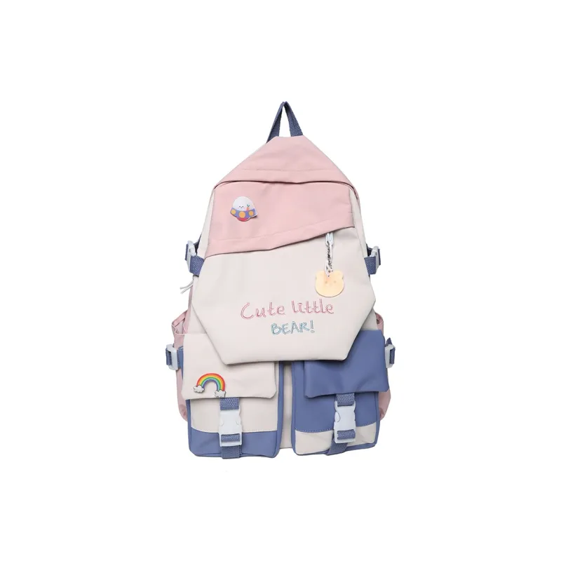 Venerable Brahma Nylon Backpack Women's White/Black/Pink/Blue-2