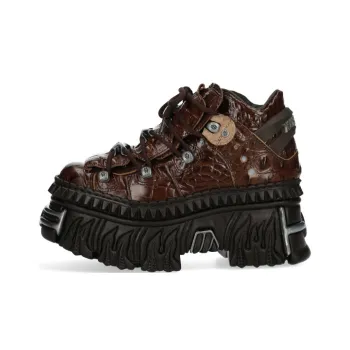 NEW ROCK High-Top Casual Shoes Unisex Brown