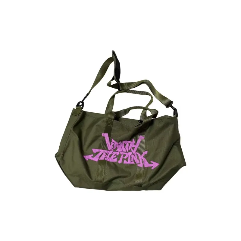 Vandy The Pink Canvas Canvas Bag Tote Shoulder Bag Regular Unisex Dark Green-1