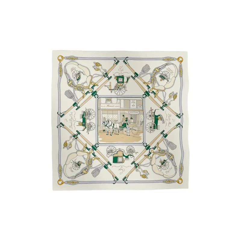 HERMES Silk Scarves Women's White-0