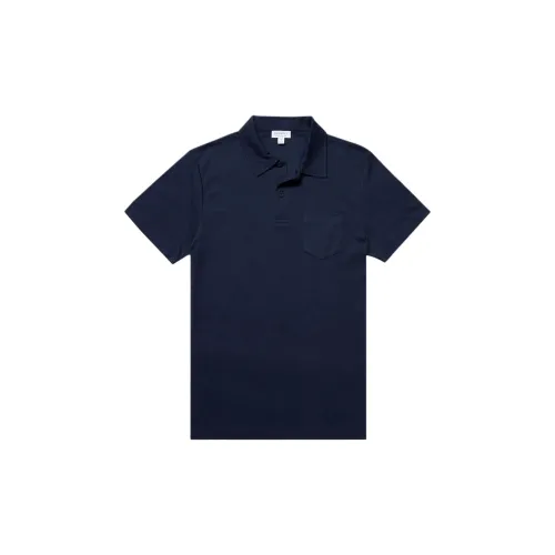 SUNSPEL Polo Shirts Men Marine Blue