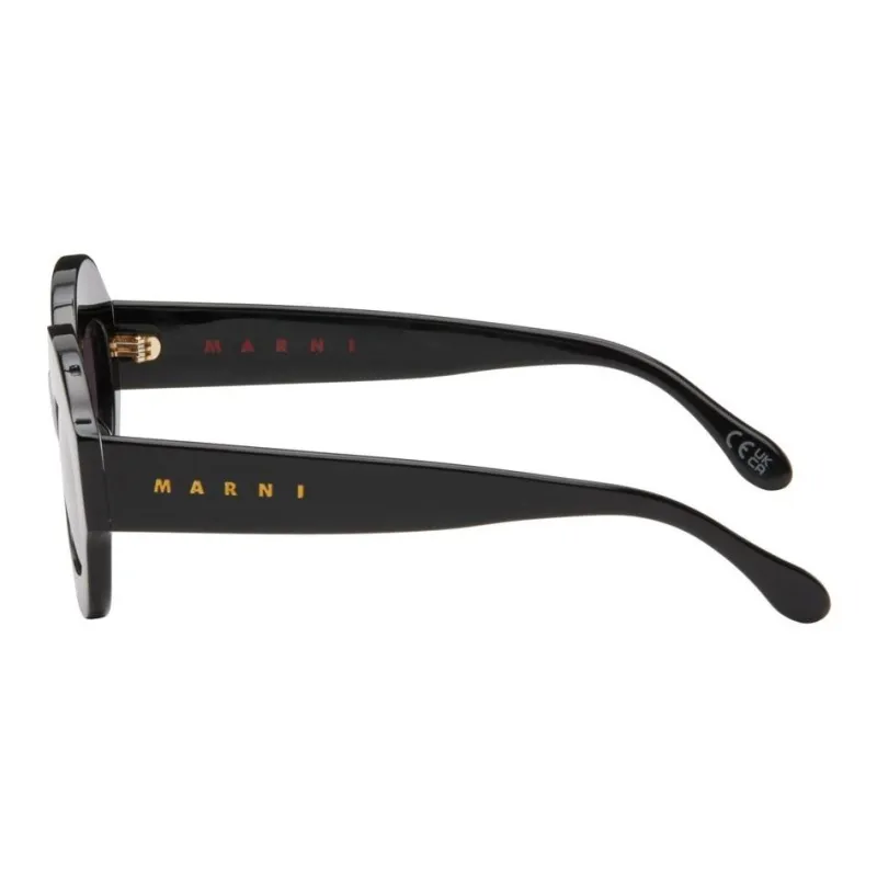 MARNI Acetate Oval Sunglasses Men's Black-0