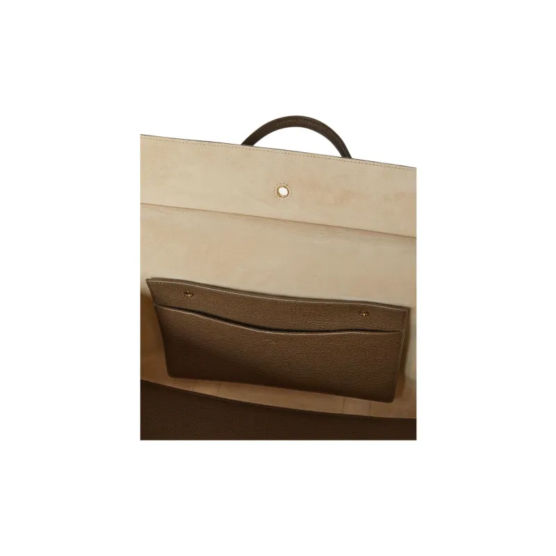 Loro Piana Cow Leather Handbag Women's Brown-7