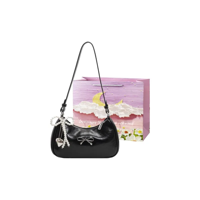 Bansusu PU Shoulder Bag Regular Women's Ecru/Silver/Black/Burgundy/Brown-6