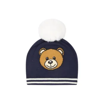 MOSCHINO Logo Intarsia Knitted Beanie