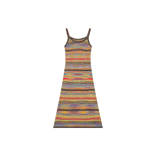 ELF SACK Slip Dresses Women's Multicolor Stripes