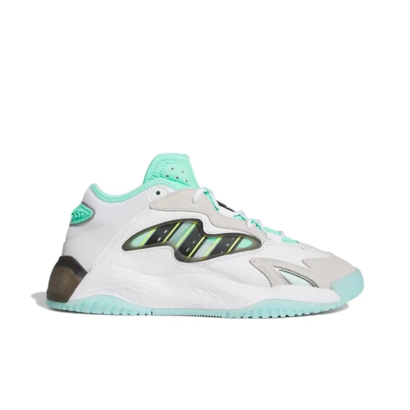 Adidas Originals Streetball Anti-Slip Wear-Resistant Low-Top Basketball Shoes Unisex White Green-1