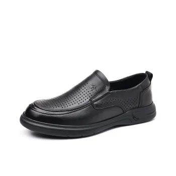 XIAOTOULANG Men's Casual Shoes Men Low Top Black/Brown
