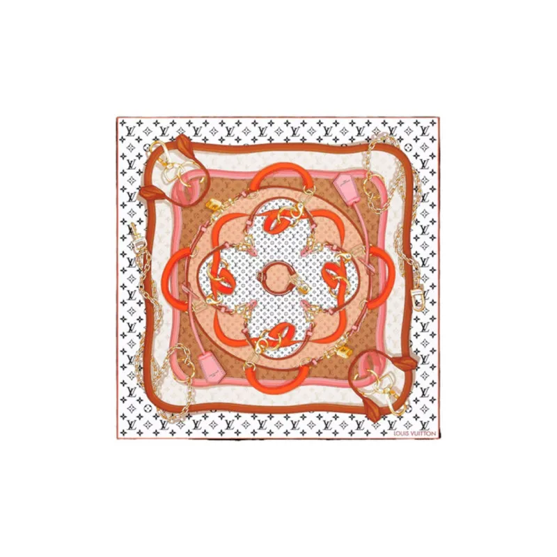 LOUIS VUITTON Flower And Straps Square 70-0