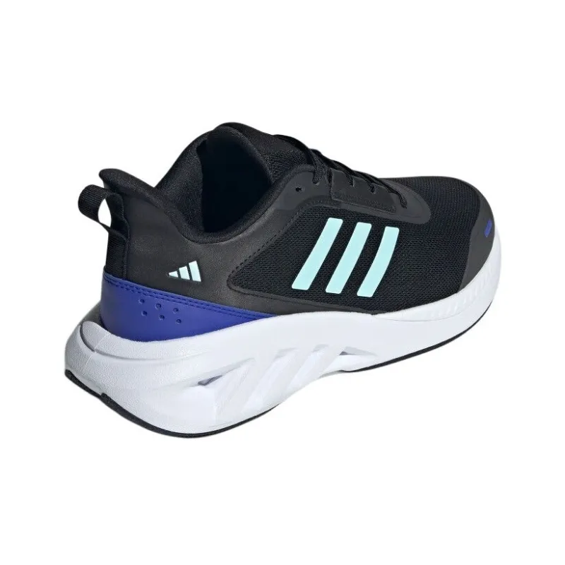 Adidas Anti Slip Wear Resistant Low Top Casual Running Shoes Men's Black White Blue-2