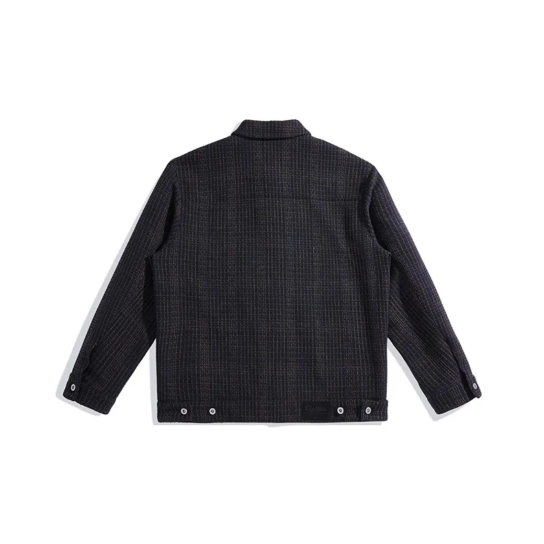 PEACEBIRD MEN PEACEBIRD MEN Fashion Collection Jacket Fall Fashion Color Block Jacket Tweed Casual Coat Jacket Men's-1
