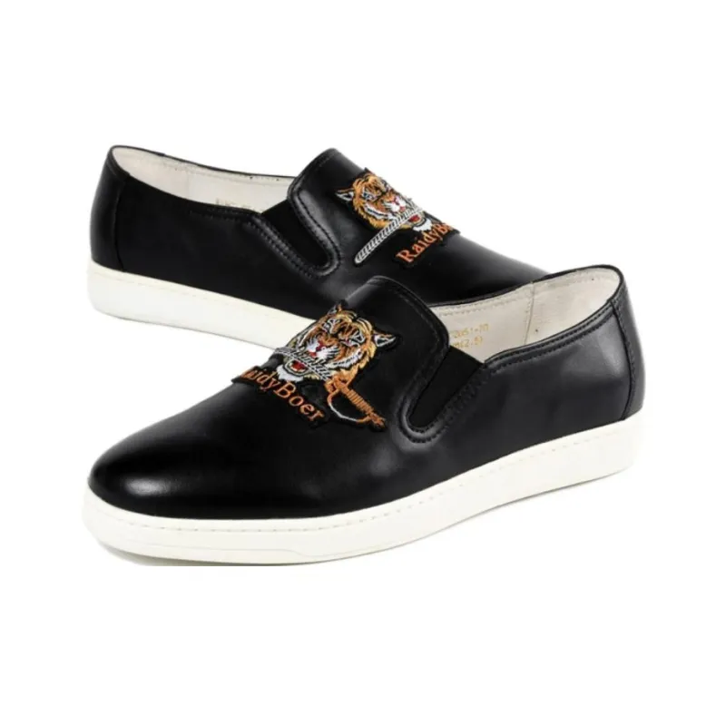 Raidy Boer Casual Shoes Men Low Top Black/White-3