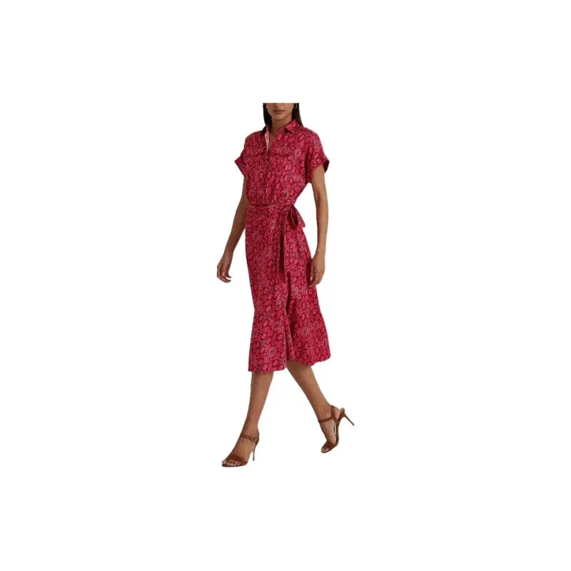 LAUREN RALPH LAUREN Short-Sleeved Dresses Women's Red-2