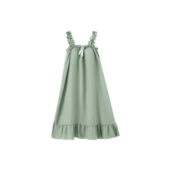 Sleep Nightgown Students Dormitory Loungewear Outerwear-Ready Women's Mint Green