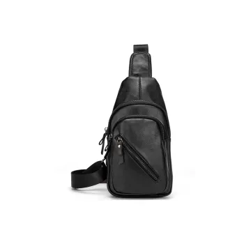 TTaG．baG PVC Leather Sling Bag Regular Men's Black