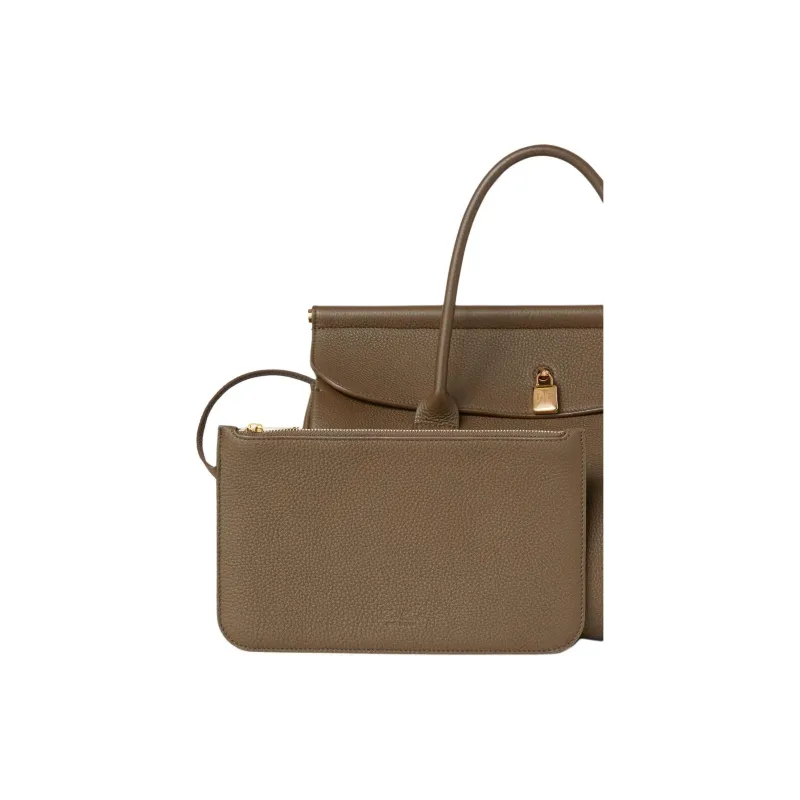 Loro Piana Cow Leather Handbag Women's Brown-4