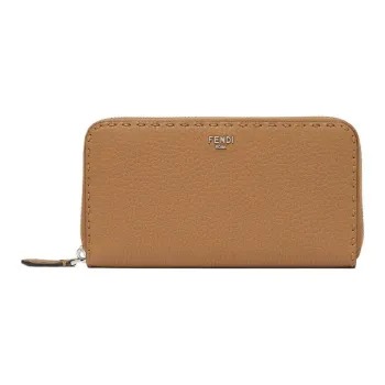 FENDI Calfskin Wallet Men's Beige